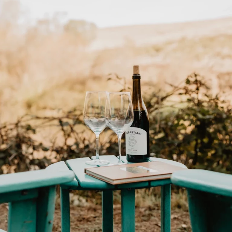 Wine at Sonoma Coast Villa in Bodega, California