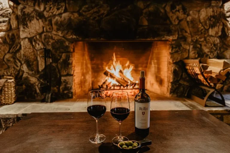 Wine and glasses